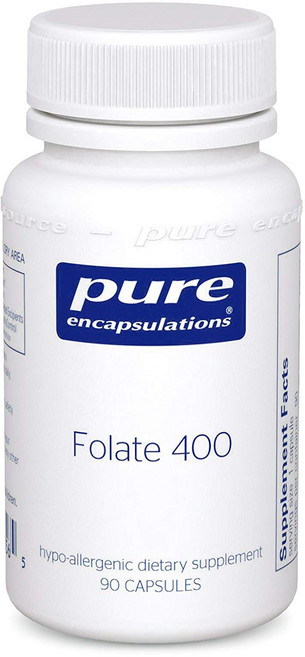 Pure Encapsulations 葉酸400無麩質膠囊, 90顆, 1罐