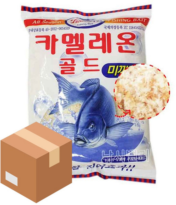 팀에이스 카멜레온 골드 빵가루 1박스 12개입 미끼겸용 벵에돔빵가루 밑밥 집어제 파우더, 12개, 750g