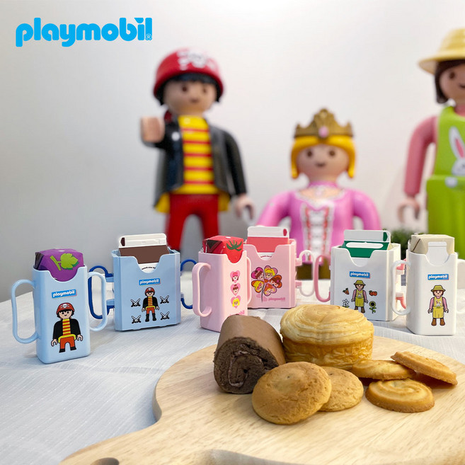 [무배]플레이모빌 우유두유케이스+미니팩 홀더 서울우유 멸균 요미요미, 1개, 플레이모빌 우유두유홀더_블루+미니팩홀더_블루