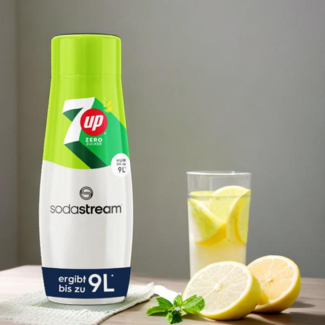 독일 소다스트림 세븐업 제로 레몬 라임 맛 440ml 7UP 1병으로 9리터, 1개