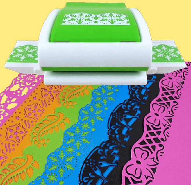 모두의브랜드 테두리 모양 펀칭기 다이어리 꾸미기 공예 다꾸 빈티지 레이스 테두리 절단, 1개, 눈꽃