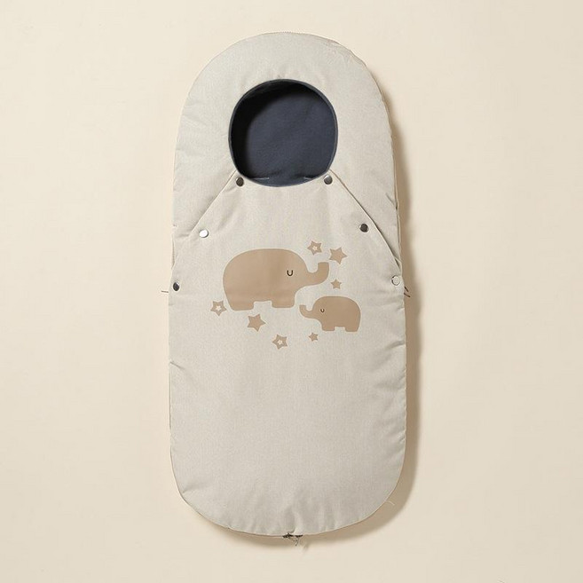 유모차 방한 방풍 방석 겨울용 두꺼운 풋머프 쿠션 유모차방한커버, 프리 사이즈, 1개, A. 리틀 엘리펀트