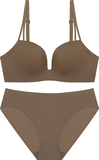 [뽕브라마켓] 5cm 마쉬멜로우 노와이어 푸쉬업 AA컵 왕뽕 볼륨 브라팬티세트