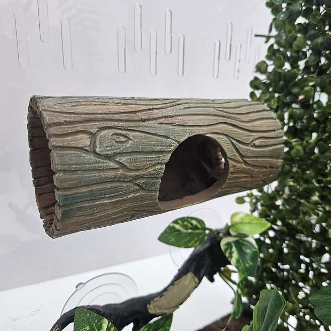 크레마루 부착형 통나무 은신처 15cm, 1개, 우드