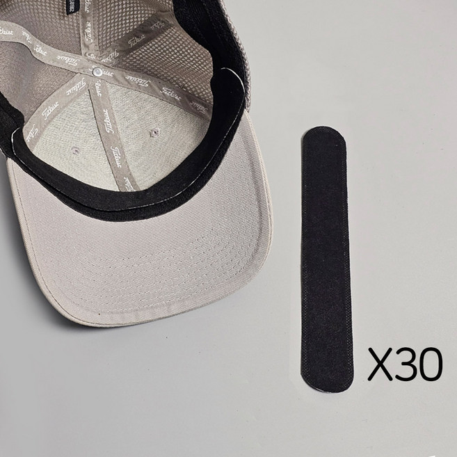 모자 땀흡수 갭가드 패드 오염방지 간편사용 일회용, 30개, 블랙 캡가드