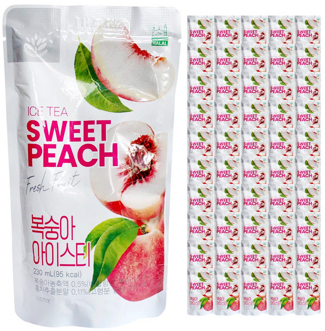 발란스그로우 복숭아 아이스티, 230ml, 50개