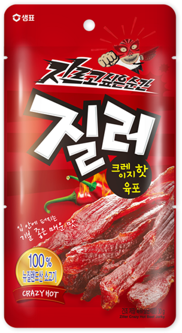 샘표 질러 크레이지핫 육포, 30g, 5개