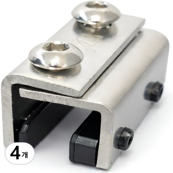 트립리빙 창문안전잠금장치 무타공 설치 열림방지 추락방지 유아 여성 방범 스토퍼, 4개, 메탈 실버