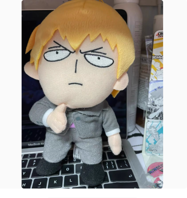 모브 사이코 100 카게야마 시게오 레이겐 아카타카 솜인형 봉제 인형, 1개, 23cm