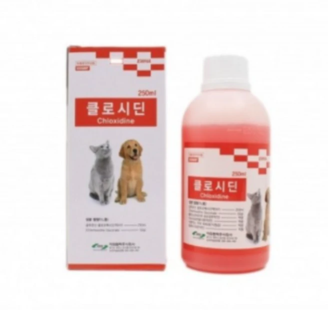 클로시딘 250ml(+100ml 투약병) 알파헥시딘 강아지 고양이 소독약 링웜 턱드름, 1세트 - 쿠팡