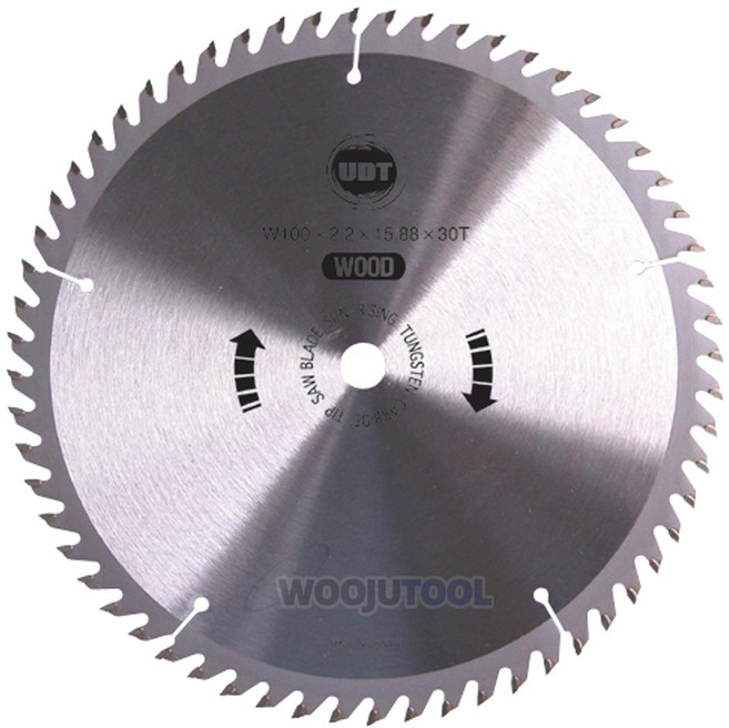 UDT 팁쏘 목재용 W255mm(10인치)-3.0T-25.4-100날 원형톱날