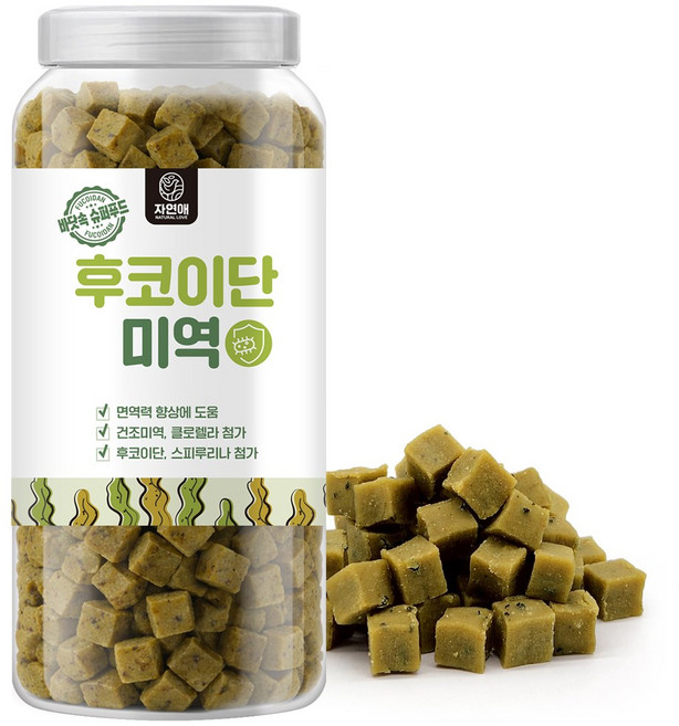 자연애보틀 후코이단 강아지 건강 간식, 후코이단_미역, 1개, 520g