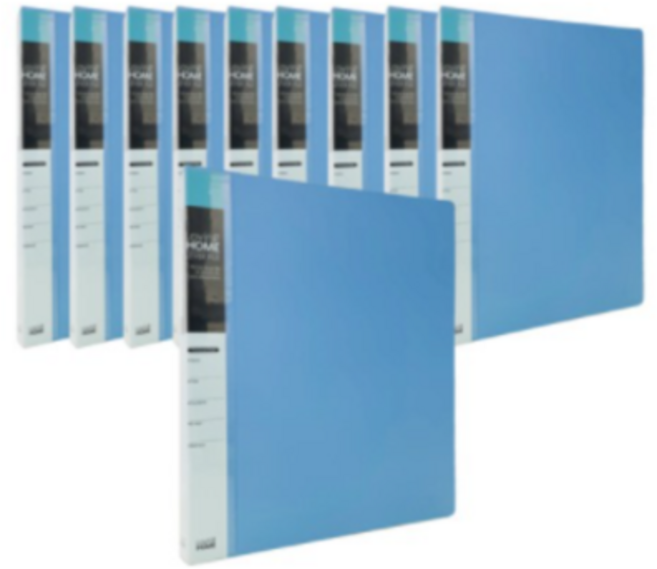 러빙홈 오렌지오피스 내부 포켓 레버 화일 PP A4, 스카이, 10개