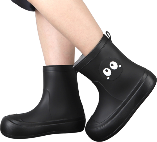 또슈 레인부츠 여성 장화 미들 논슬립