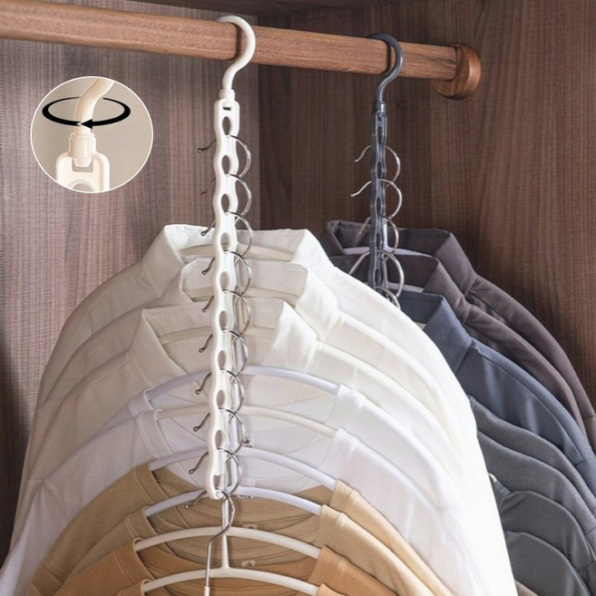 플라이업 공간 활용 만능 멀티 옷걸이 2개 1세트, 1개, 화이트