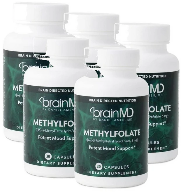 브레인엠디 메틸 폴레이트 엽산 5mg 캡슐 BRAINMD MethylFolate, 5개, 30정 - 쿠팡