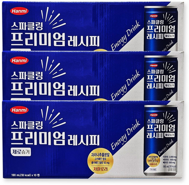 한미헬스 사이언스 스파클링 프리미엄 레시피 제로슈가 음료, 30개, 190ml