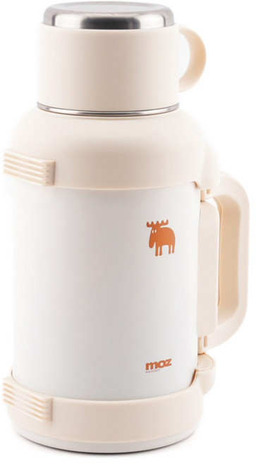 MOZ 스웨덴 포스코 316스텐 아웃도어맥스 대용량 보온병 캠핑 글램 야외활동 보온보냉병, 1개, 2500ml, 크림스노우