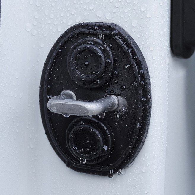 8p 자동차 도어 쿠션 차량 충격 흡수 문쾅 방지 실리콘 커버 가드 업그레이드, 1세트, 블랙8p