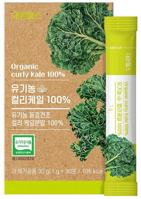 대원제약 대원헬스 유기농 컬리케일 100% 1개월분, 30g, 1박스
