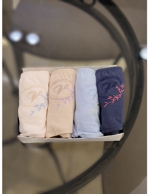 4층 비비안 데일리 착용감이 좋은 순면 100% 맥시타입 부인용 요일팬티 4매세트 PSBN PT7411