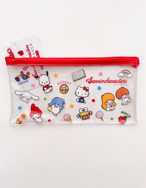 일본 산리오 캐릭터즈 투명글리터 파우치