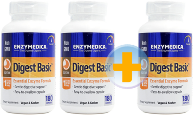 엔자이메디카 다이제스트 베이직 소화 효소 포뮬러 180 캡슐 x 3개 세트, 180정