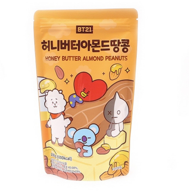 BT21 허니버터아몬드 땅콩, 1개, 180g