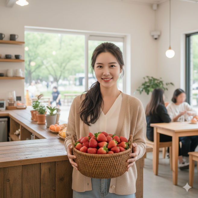[당일수확]GAP 산지직송 프리미엄 설향 딸기 생딸기, 1개, 680g