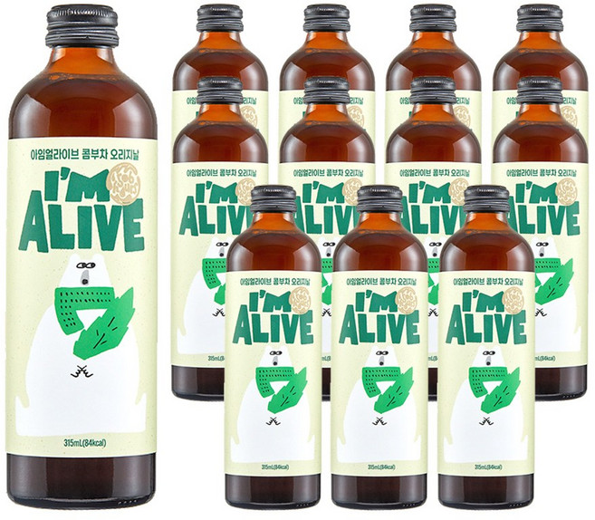 아임얼라이브 콤부차 오리지날, 315ml, 12개