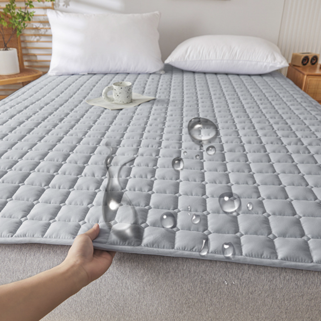 유로리카 누빔 방수토퍼 부드러운 방수패드, 스톤그레이