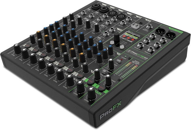 USB Onyx Mic 프리앰프 및 GigFX 이펙트 엔진이 탑재된 Mackie ProFX6v3 6채널 프로페셔널 아날로그 믹서, FX+ (Bluetooth), 2_10-Channel