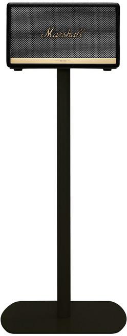 마블홀릭 마샬 스피커 스탠드 3 2 1 거치대 받침대 슬림 사각 라운드형, 고정식, 블랙 + 3m 케이블 블랙, 액톤, 1개