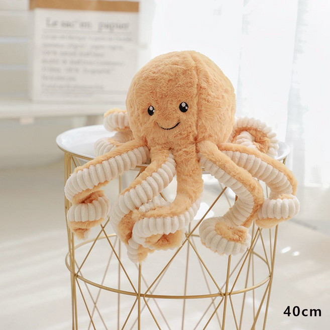후니직구 귀여운 문어 수면 인형, 노랑색, 1개