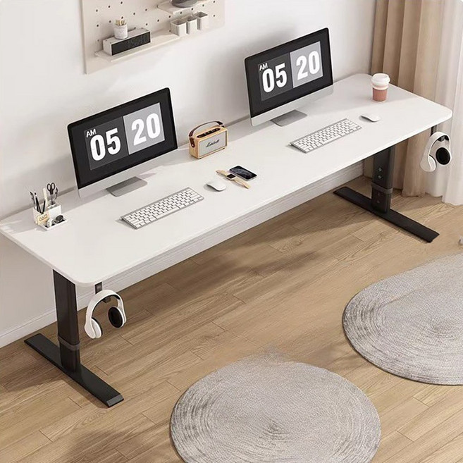 모던 높이조절 리프팅책상 2인용 가정용 간이 컴퓨터책상, G01