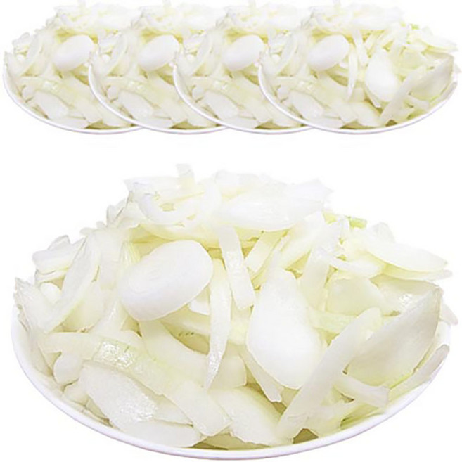 아침과저녁 껍질 제거 냉동 양파 슬라이스 A급, 5개, 1kg