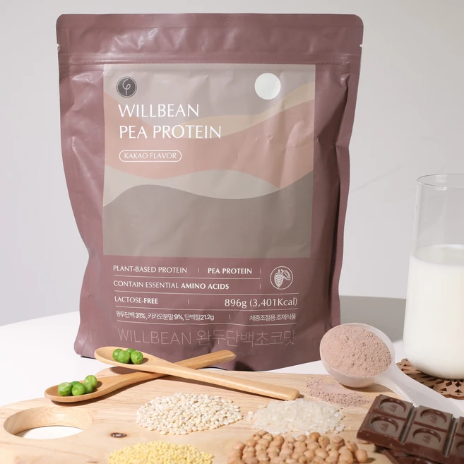 윌빈 식사대용 식물성 단백질 쉐이크, 초코맛, 1개, 896g - 쿠팡
