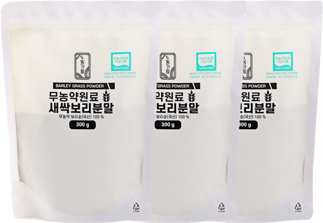 나주 친환경 무농약 인증 새싹보리 분말 300g, 3개