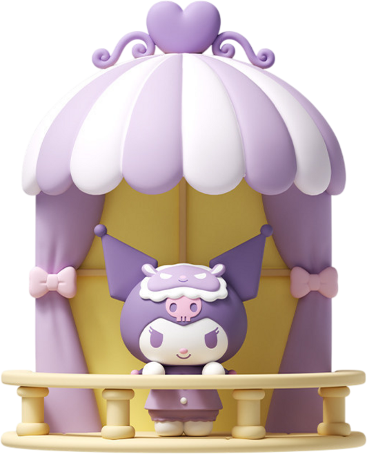 산리오 정품 미니테라스 무드등 냉장고자석 피규어, 쿠로미