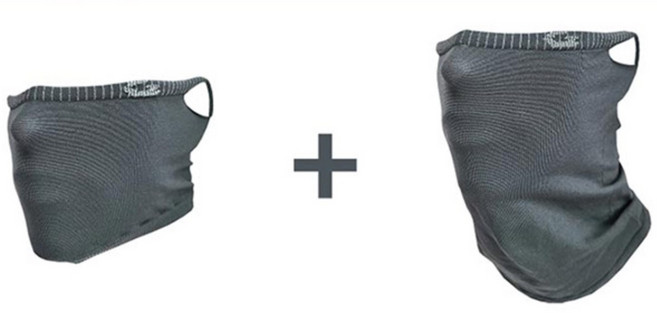 GAMZA 라이트 핏 슬림 스포츠 마스크 CE 1.2 숏1p+롱1p 마스크, 다크그레이, 1개