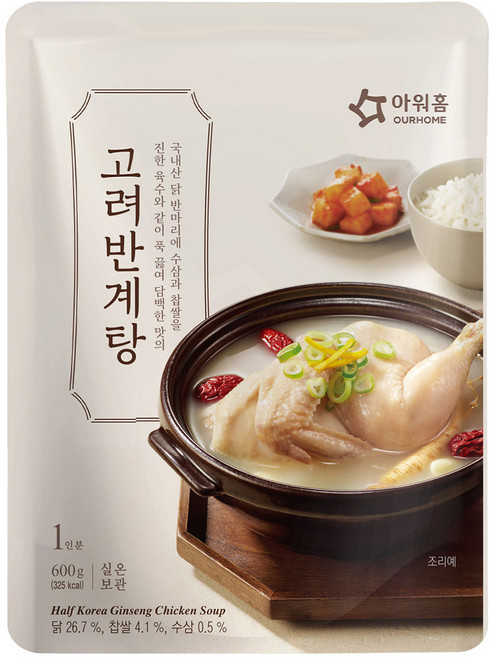 아워홈 고려 반계탕, 600g, 1개