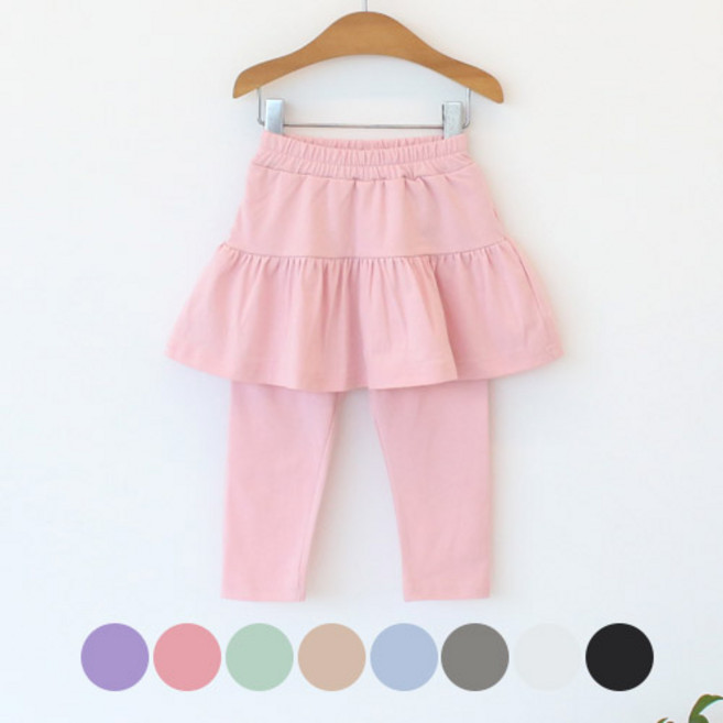 비바스타 여름 시그니처 6부 치마레깅스 유아 아동 주니어