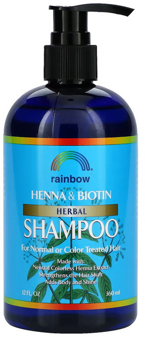 레인보우 리서치 헤나 비오틴 허브 샴푸, 1개, 360ml