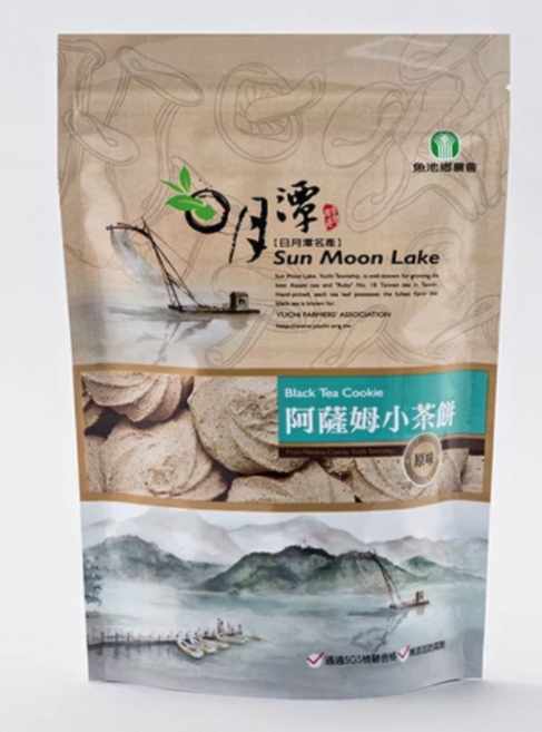 魚池鄉農會 日月潭紅茶小茶餅-台灣特色餅乾, 96g, 1包