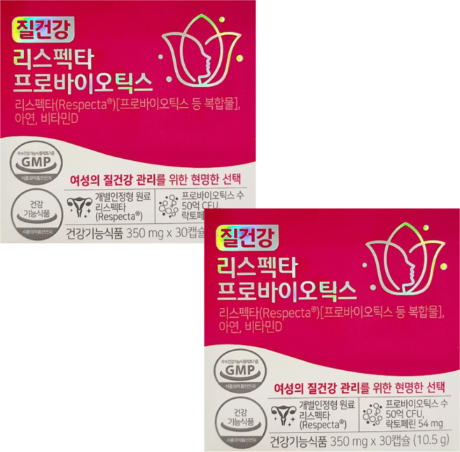 아워팜 질건강 리스펙타 프로바이오틱스, 2박스, 30정