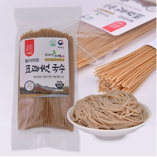 참자연그대로 발아현미표고버섯국수 특허받은 제조기술 밀가루NO 해썹시설제조 100%국산원료, 400g, 10개