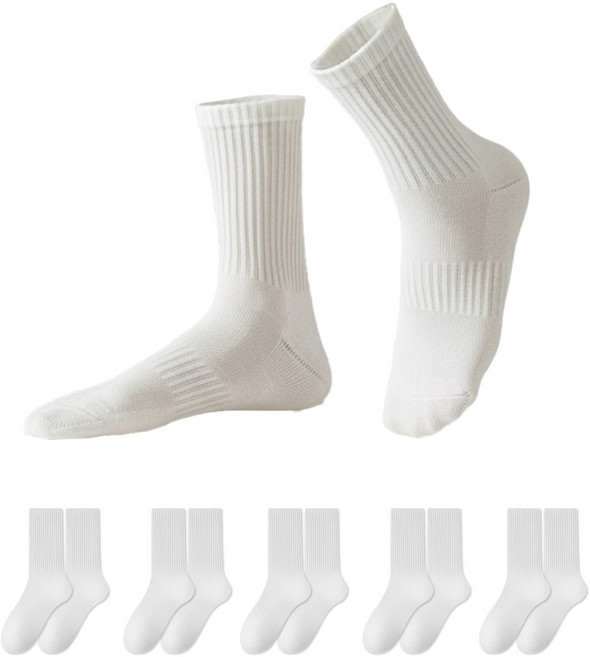 발품양말 두꺼운 저압박 쿠션 장목 양말 5켤레