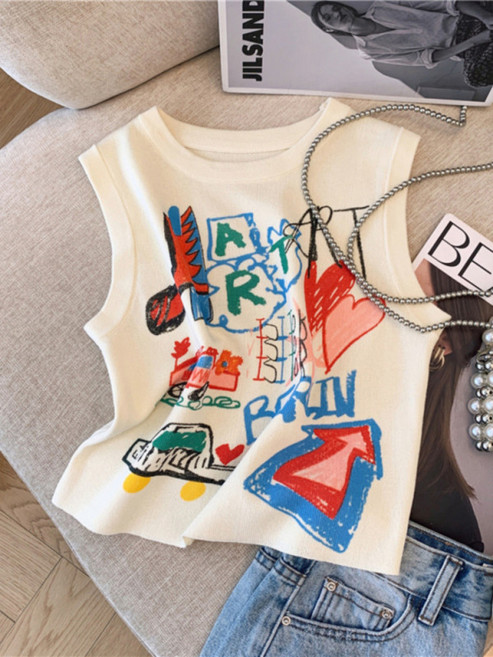 여성용 텐셀 니트 캐미솔 여름 슬리브리스 나시탑 데일리룩 시원한 착용감 레이어드 스타일