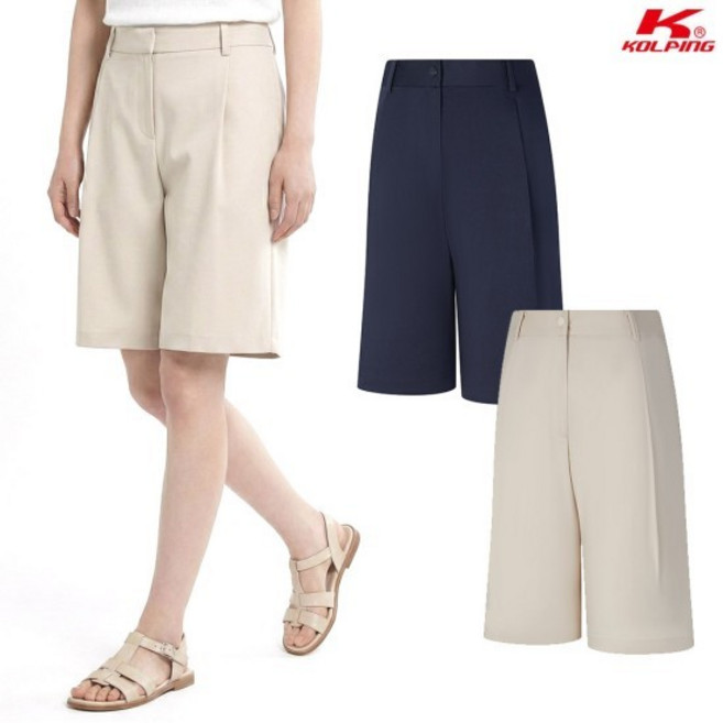 콜핑 여성 여름 뒷밴딩 버뮤다 팬츠 등산 반바지 KSC988UP1W