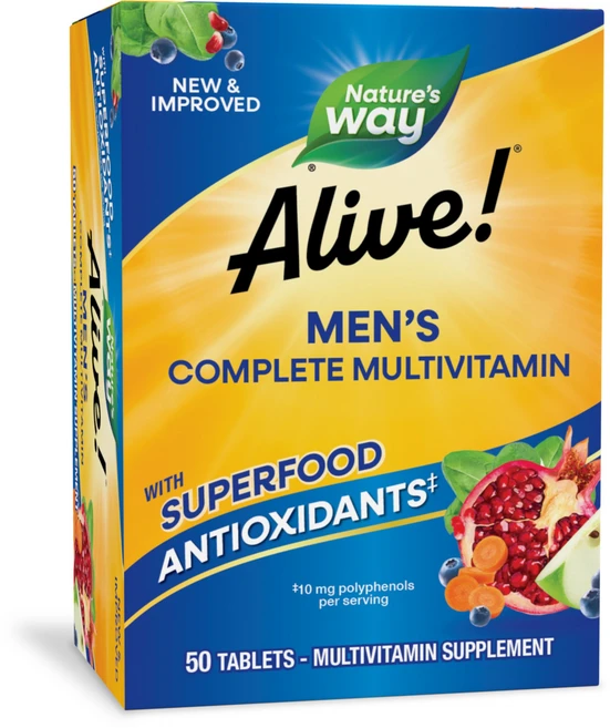 네이처스웨이 Natures Way 얼라이브 남성용 에너지 컴플리트 종합비타민 50정, 1개 - 쿠팡